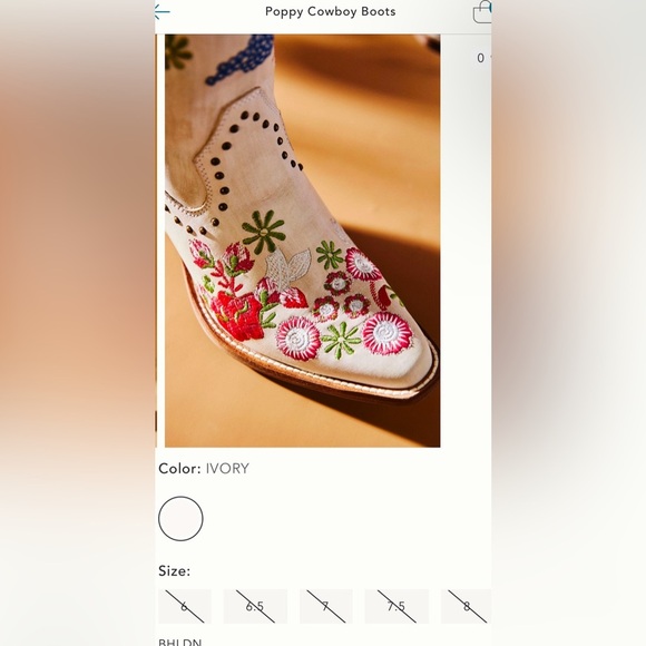 Anthropologie Dingo Poppy Cowboy Boots Size 7 NEW - Picture 3 of 14